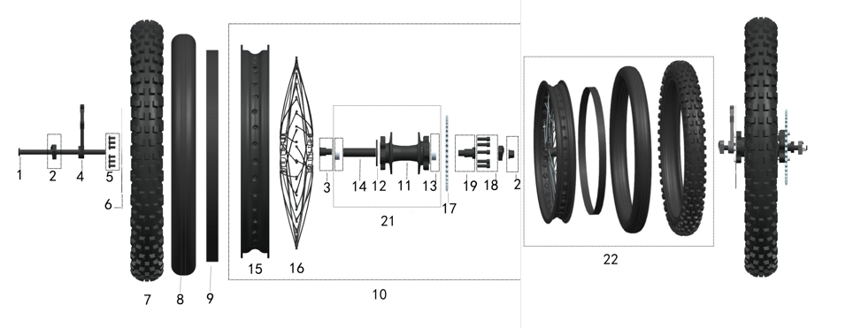 REAR WHEEL ASSEMBLY