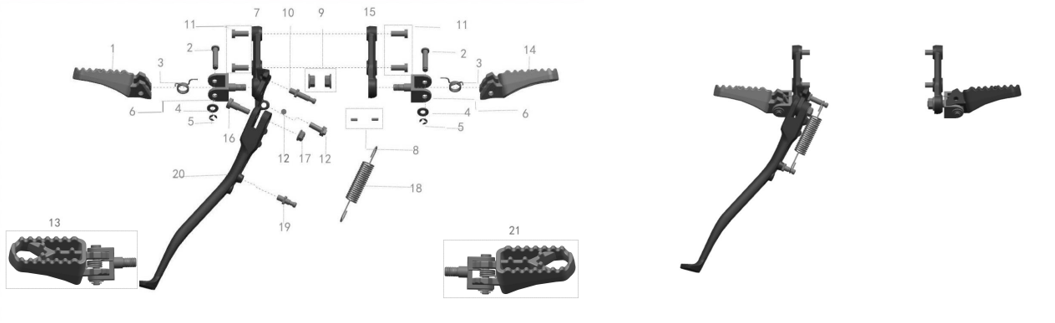 FOOTPEG ASSEMBLY/SIDE STAND