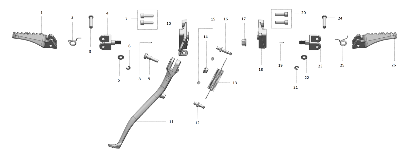 FOOTPEG ASSEMBLY/SIDE STAND