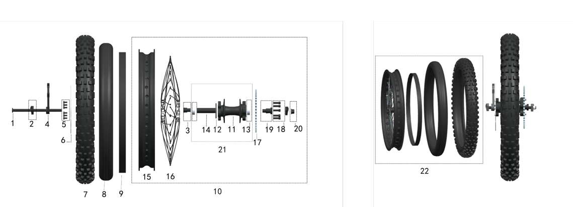REAR WHEEL ASSEMBLY