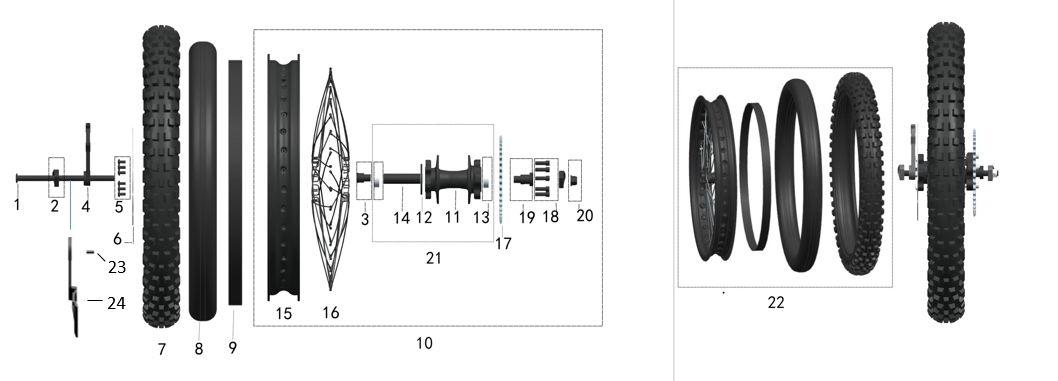REAR WHEEL ASSEMBLY