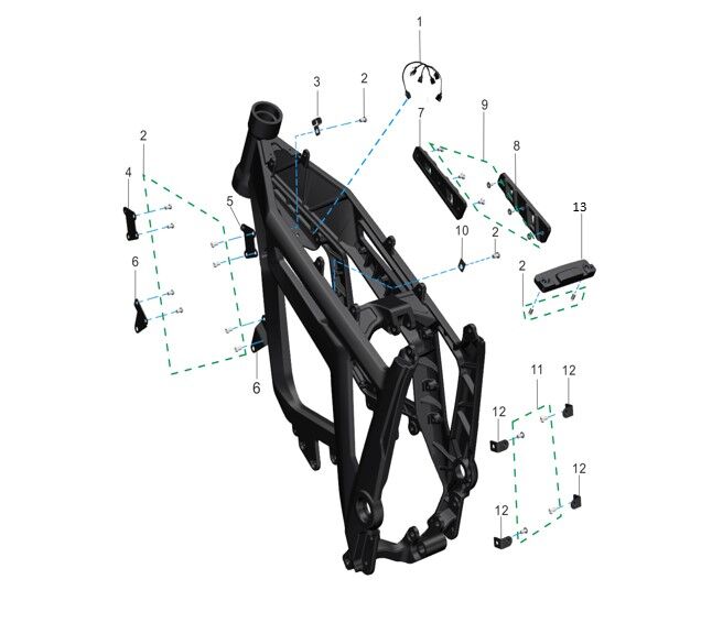 WIRING LOOM AND FRAME ATTACHMENT