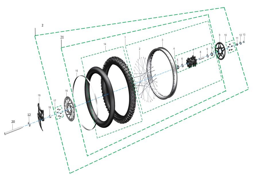 REAR WHEEL ASSEMBLY