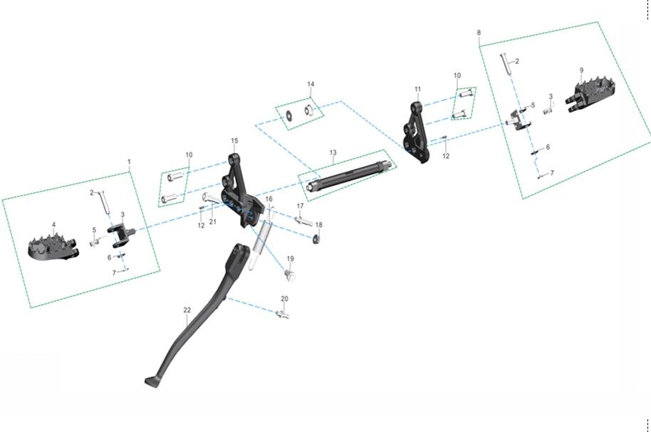 FOOTPEG ASSEMBLY/SIDE STAND