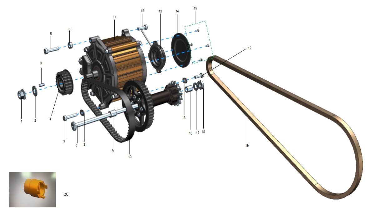 MOTOR AND GEAR BOX ASSEMBLY AUXILARIES