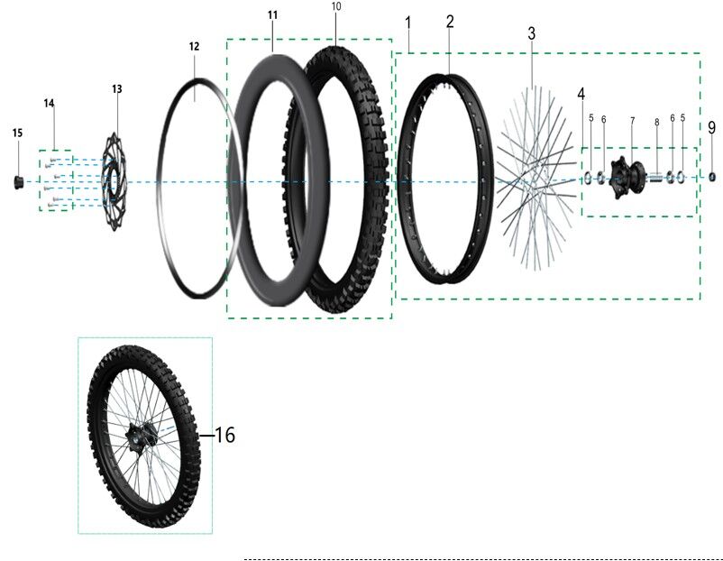 FRONT WHEEL ASSEMBLY