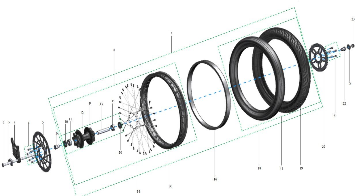 REAR WHEEL ASSEMBLY
