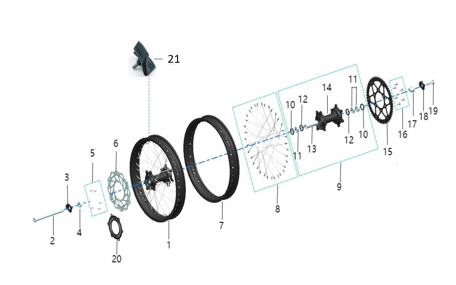 REAR WHEEL ASSEMBLY